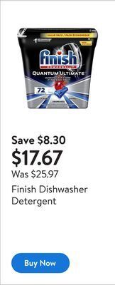 Walmart Finish dishwasher detergent offer