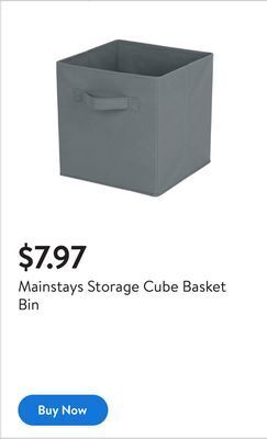 Walmart Mainstays storage cube basket bin offer