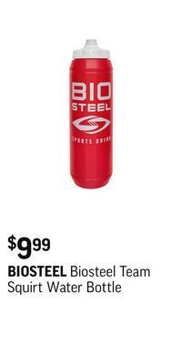 Sport Chek Biosteel team squirt water bottle offer