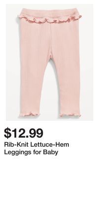 Old Navy Rib-knit lettuce-hem leggings for baby offer