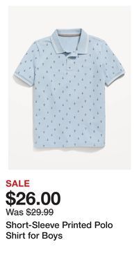 Old Navy Short-sleeve printed polo shirt for boys offer