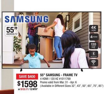Bad Boy Superstore 55 samsung-frame tv offer