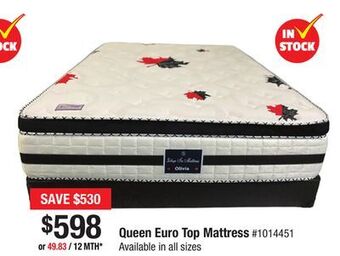 Bad Boy Superstore Queen euro top mattress offer