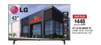 Bad Boy Superstore 43 lg 4k smart tv offer