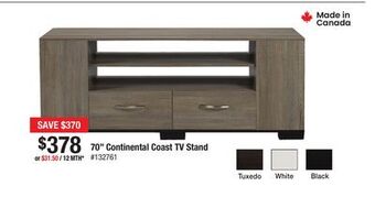 70 continental coast tv stand
