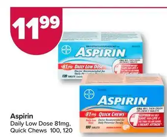 PharmaChoice Aspirin daily low dose 81mg offer