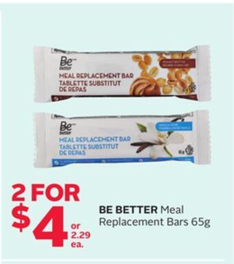 Rexall Be better meal replacement bars offer