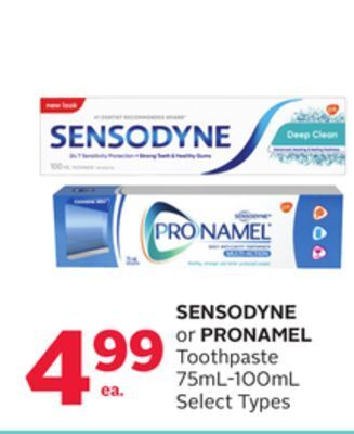Rexall Sensodyne or pronamel toothpaste offer