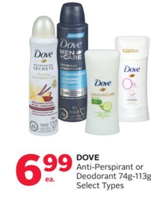 Rexall Dove anti-perspirant or deodorant offer