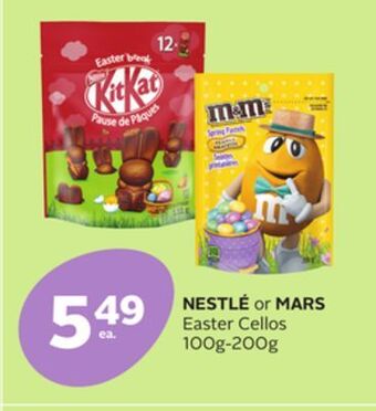 Rexall Nestlé or mars easter cellos offer