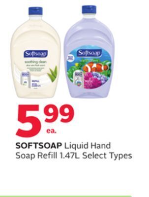 Rexall Softsoap liquid hand soap refill offer