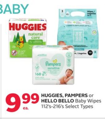 Rexall Huggies, pampers or hello bello baby wipes offer