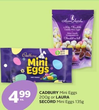 Rexall Cadbury mini eggs 200g or laura secord mini eggs 135g offer