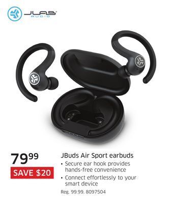 The Source Jlab jbuds air sport earbuds offer