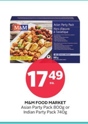 Rexall M & m food market asian party pack 800g or indian party pack 740g offer