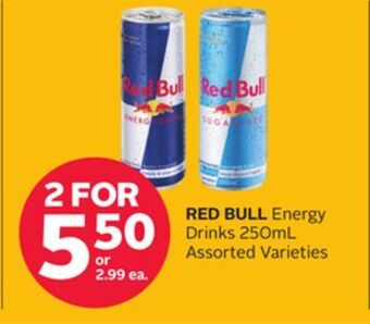 Rexall Red bull energy drinks offer