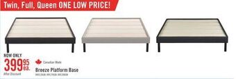 The Brick Breeze queen platform base - dark grey offer