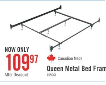 The Brick Queen metal glide bed frame with headboard/footboard attachment offer