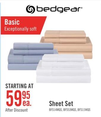 The Brick Bedgear basic 4-piece queen sheet set - mist offer