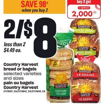 Independent City Market Pain ou bagels country harvest offer