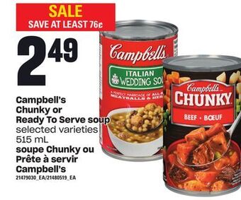 Independent City Market Soupe chunky ou prête a servir campbell's offer
