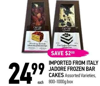 Coppa's Fresh Market Imported from italy jadore frozen bar cakes offer