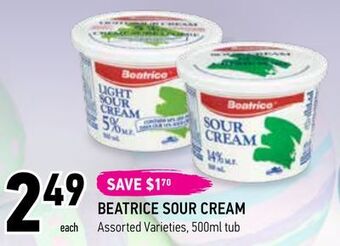 Coppa's Fresh Market Beatrice sour cream offer
