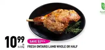 Coppa's Fresh Market Fresh ontario lamb whole or half offer