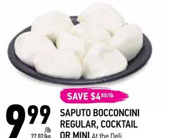 Coppa's Fresh Market Saputo bocconcini regular, cocktail or mini offer