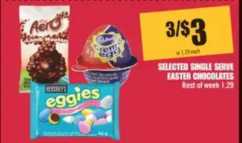 Shoppers Drug Mart Selected single serve easter chocolates offer