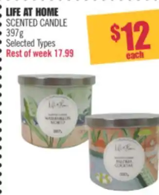 Shoppers Drug Mart Life at home scented candle offer