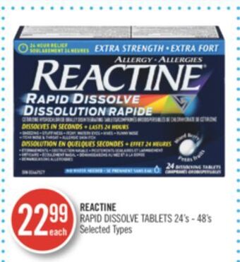 Shoppers Drug Mart Reactine rapid dissolve tablets offer