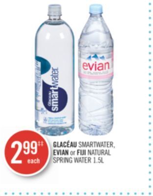 Shoppers Drug Mart Glacéau smartwater, evian or fiji natural spring water offer