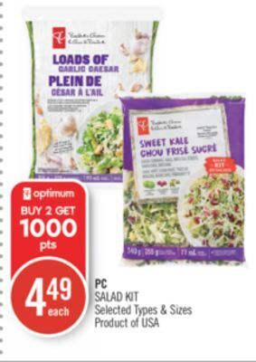 Shoppers Drug Mart Pc salad kit offer