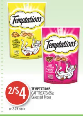 Shoppers Drug Mart Temptations cat treats offer