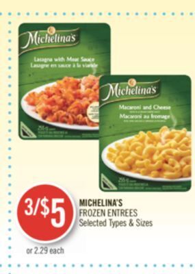 Shoppers Drug Mart Michelina's frozen entrees offer