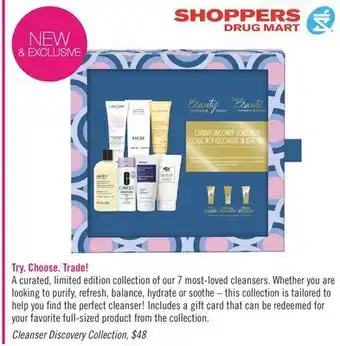 Shoppers Drug Mart Cleanser discovery collection offer
