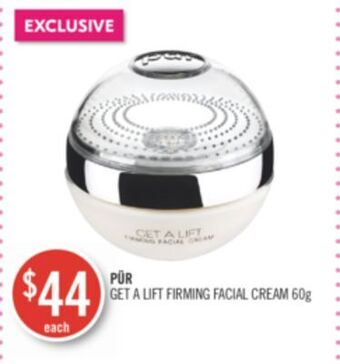 Shoppers Drug Mart Pür get a lift firming facial cream offer