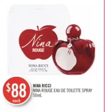 Shoppers Drug Mart Nina ricci nina rouge eau de toilette spray offer