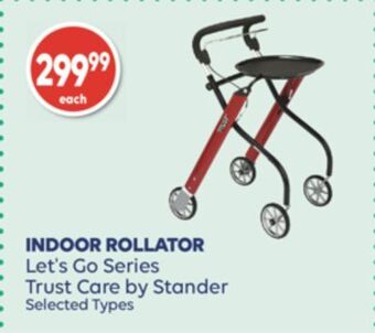 Wellwise by Shoppers Let's go series trust care by stander indoor rollator offer