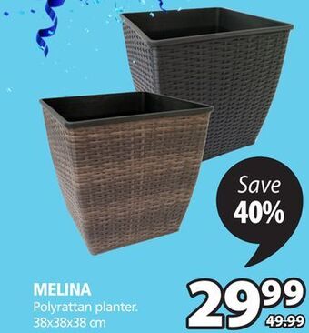 JYSK Melina polyrattan planter offer