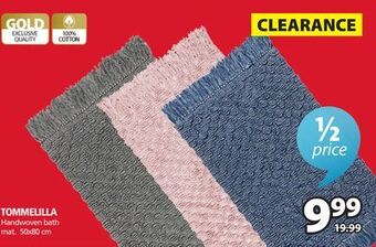 JYSK Tommelilla handwoven bath mat offer