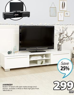 JYSK Aakirkeby modern tv bench offer