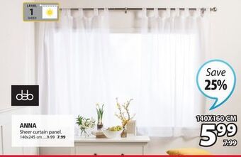 JYSK Anna sheer curtain panel offer
