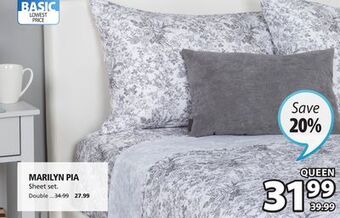 JYSK Marilyn pia sheet set offer