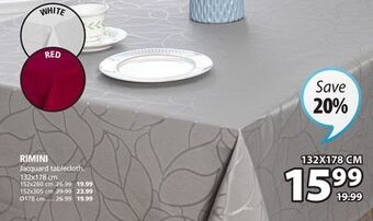 JYSK Rimini jacquard tablecloth offer