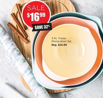Kitchen Stuff Plus 3 pc. triplet mixing bowl set offer