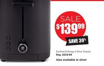 Kitchen Stuff Plus Zwilling enfinigy 2-slice toaster offer