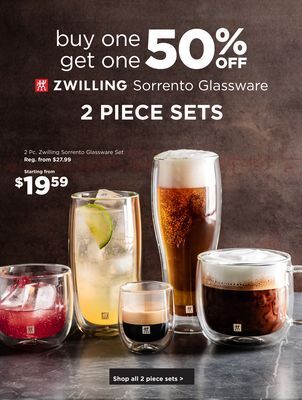 Kitchen Stuff Plus Pc zwilling sorrento glassware set offer