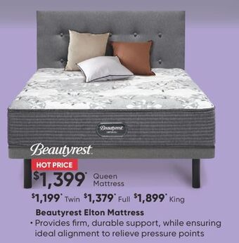 Sleep Country Beautyrest elton mattress offer